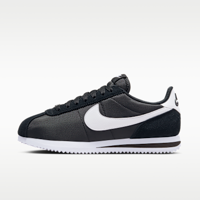 Nike Cortez Textile Women's Shoes - Black/white - Size 5