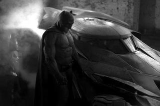 The first glimpse of Ben Affleck as the caped crusader