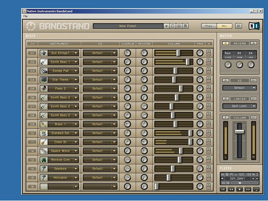 The mixer is a work of art but has no numerical readouts