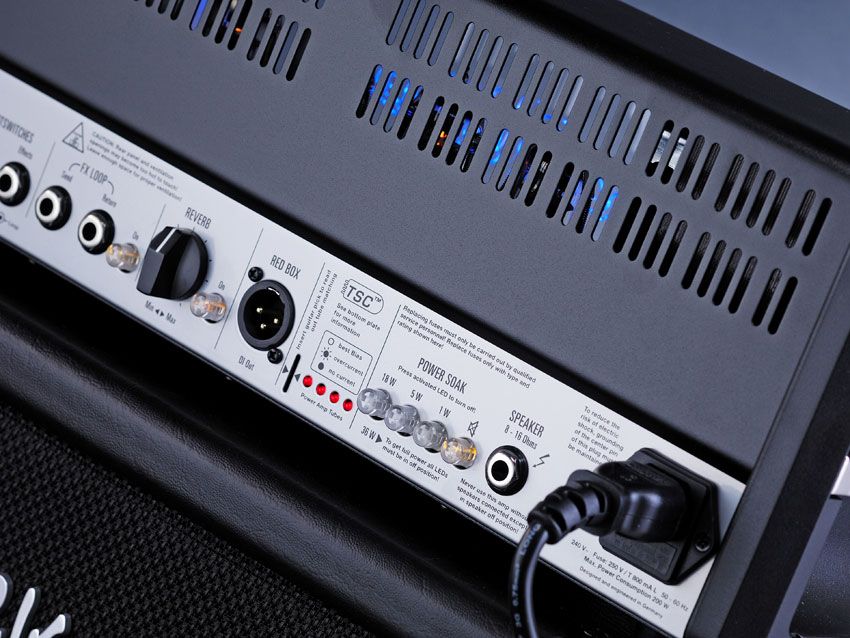The push buttons reduce output power and are midi-switchable