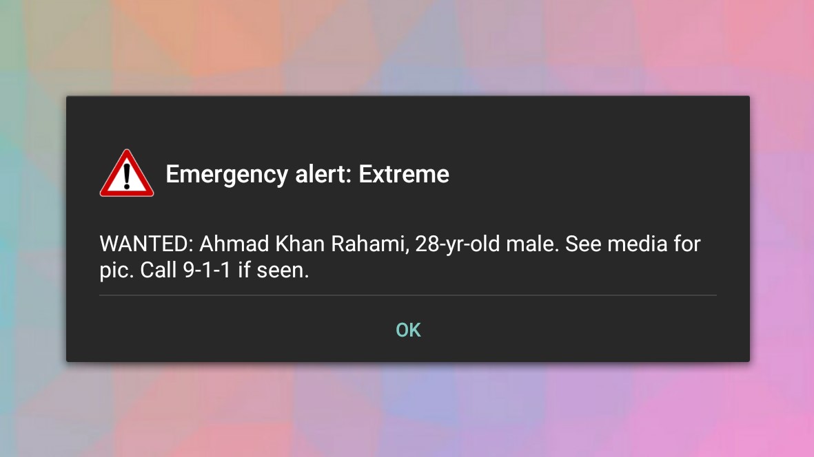 NYC bombing mobile alert