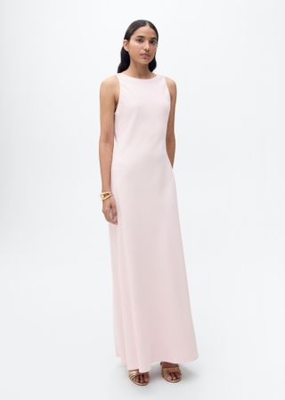 Draped Back Satin Dress - Women | Mango United Kingdom