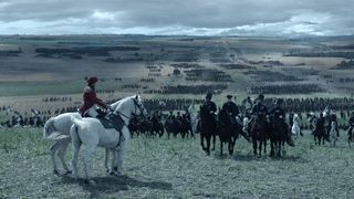 Napoleon VFX; a man on a horse looks over a battlefield