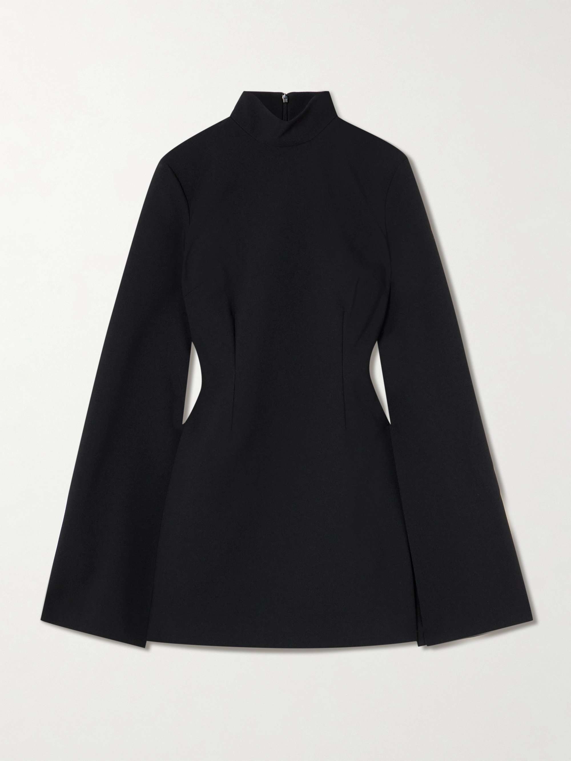 Laurel Crepe Mock-Neck Mini Dress