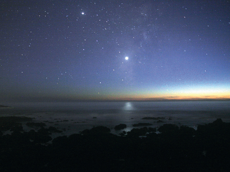 Venus visible at sunset