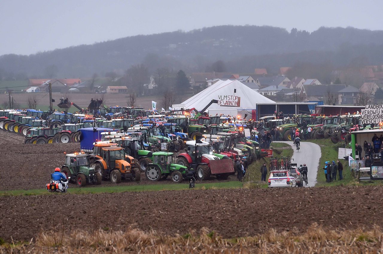 Local farmers made their presence known