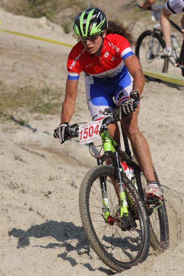 Laura Turpijn races toward a win