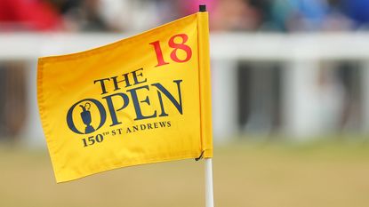 A flag pictured at The Open