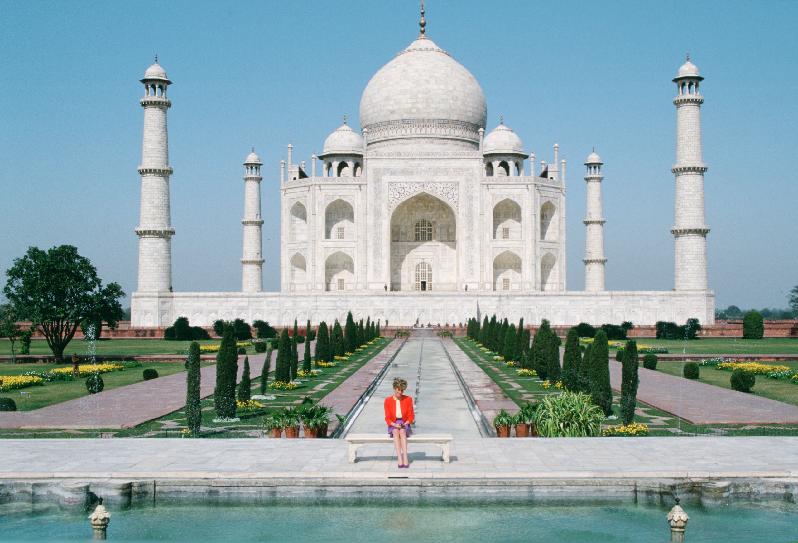Diana, Princess of Wales, at the Taj Mahal