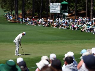 Rory McIlroy putting at The Masters
