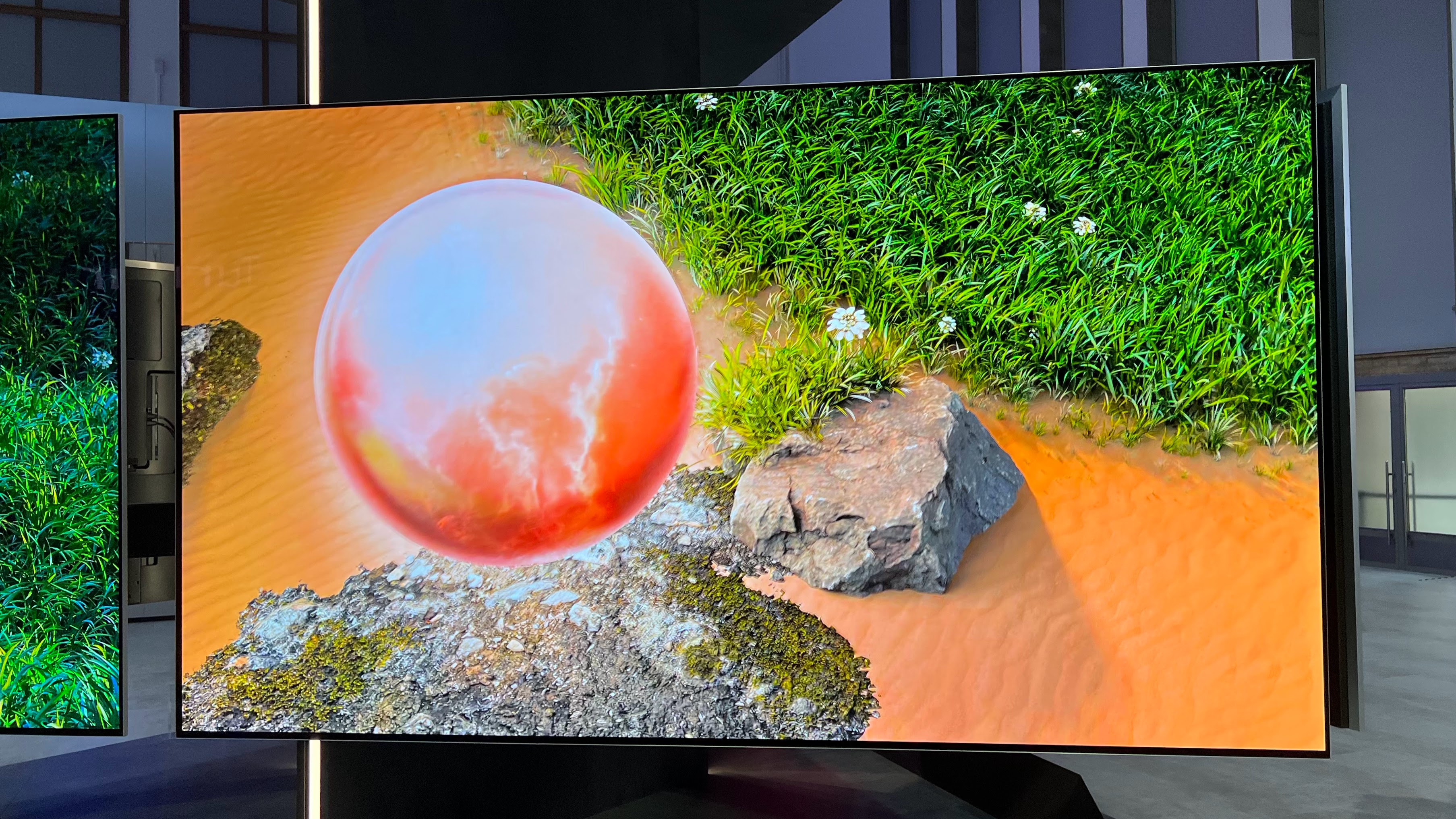 A photo of the 97-inch LG OLED TV