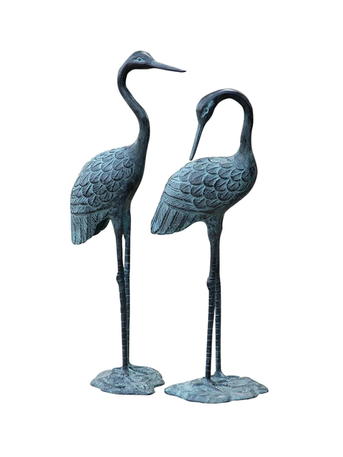 Love Cranes Pair Garden Sculpture (Set of 2)
