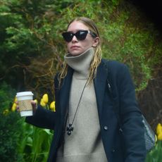 new york, ny april 27 ashley olsen seen out in manhattan on april 27, 2017 in new york city photo by robert kamaugc images