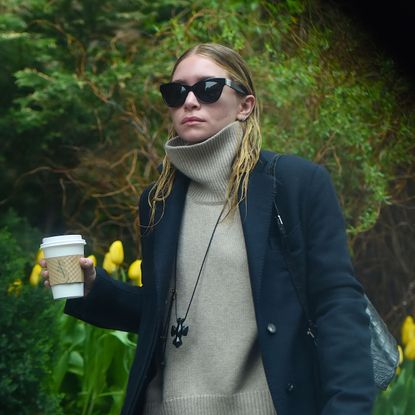 new york, ny april 27 ashley olsen seen out in manhattan on april 27, 2017 in new york city photo by robert kamaugc images