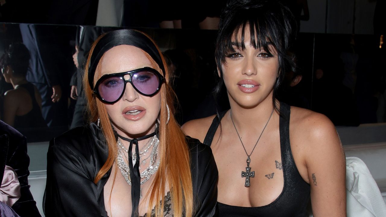 Madonna and Lourdes Leon attend the Tom Ford fashion show during September 2022 New York Fashion Week: The Shows at Skylight on Vesey on September 14, 2022 in New York City.