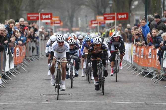 Marianne Vos (Rabo Women) won the sprint from Giorgia Bronzini (Wiggle Honda Team) and Emma Johansson (Orica - AIS)