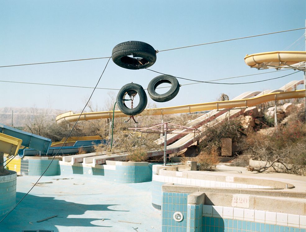 An abandoned water park near the Dead Sea