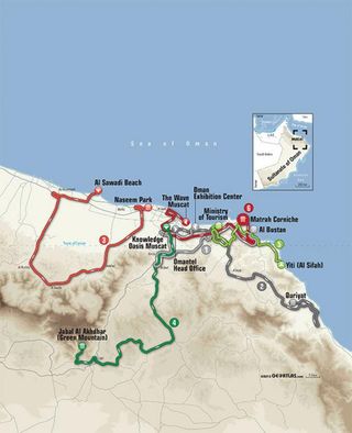 2016 Tour of Oman race map