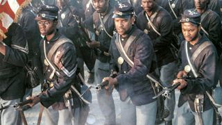 (L-R) Andre Braugher, Denzel Washington and Jihmi Kennedy in "Glory" (1989).