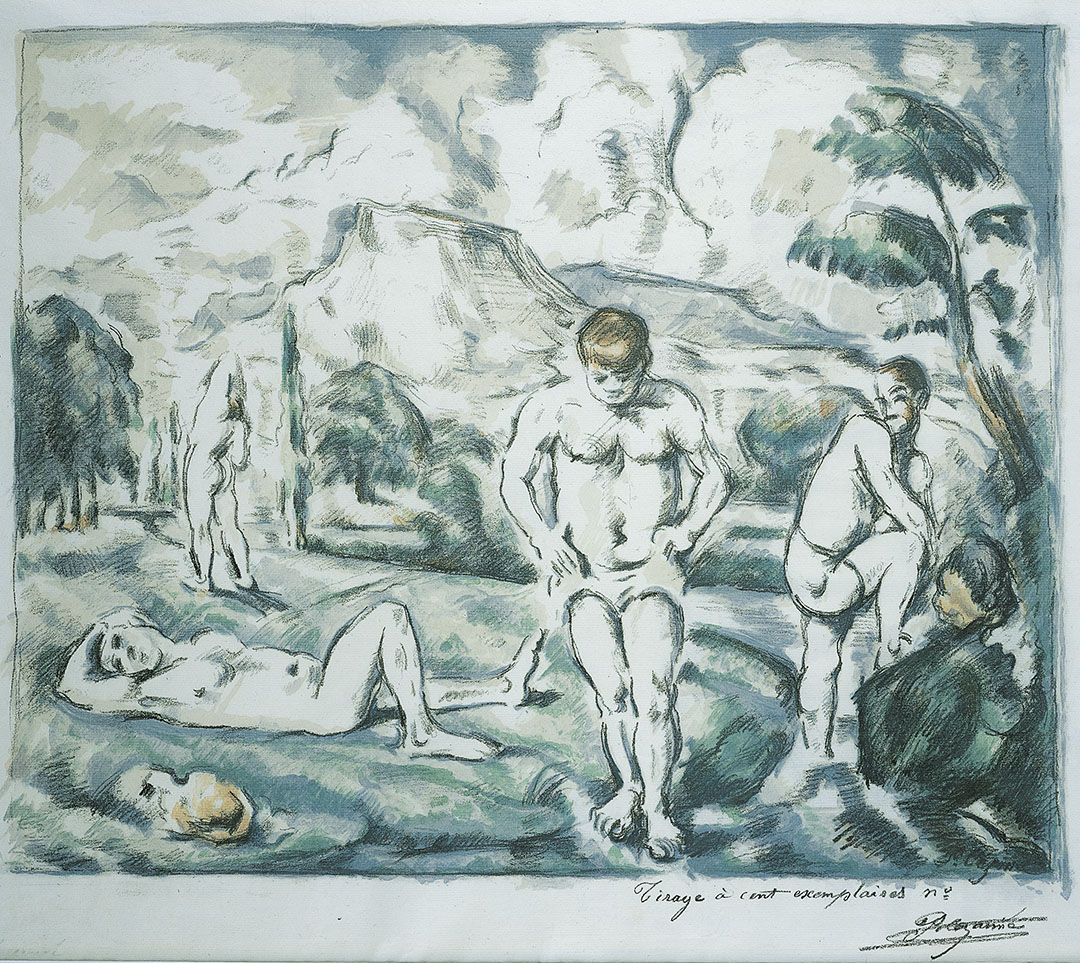 Paul Cezanne&#039;s Les Grand Baigneurs. Courtesy of the Pallant Gallery.