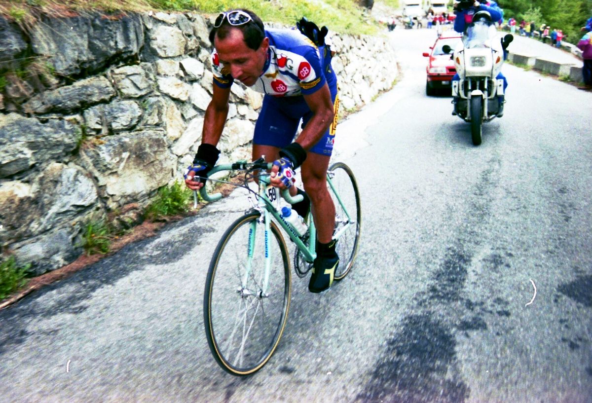 Franco Vona attacks on the Stelvo