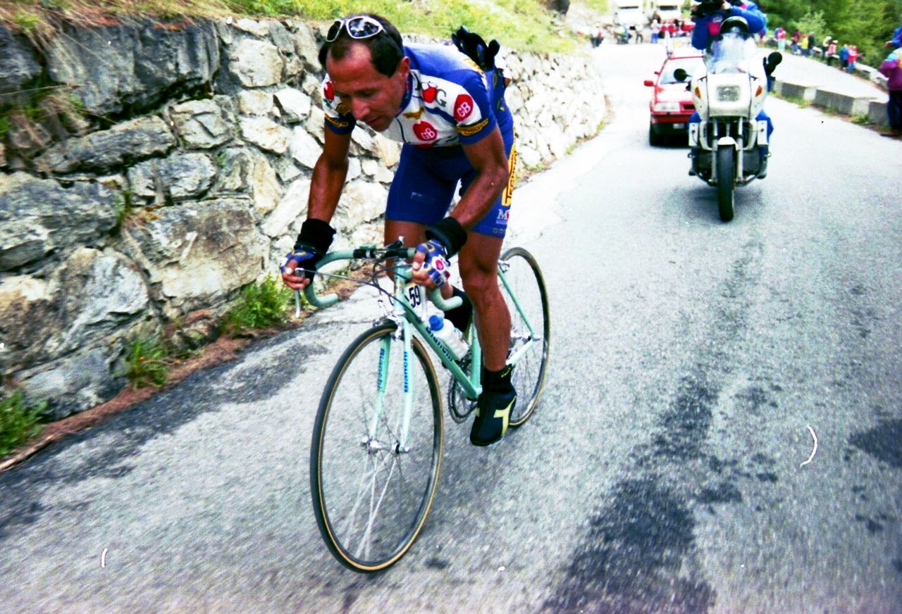 Franco Vona attacks on the Stelvo