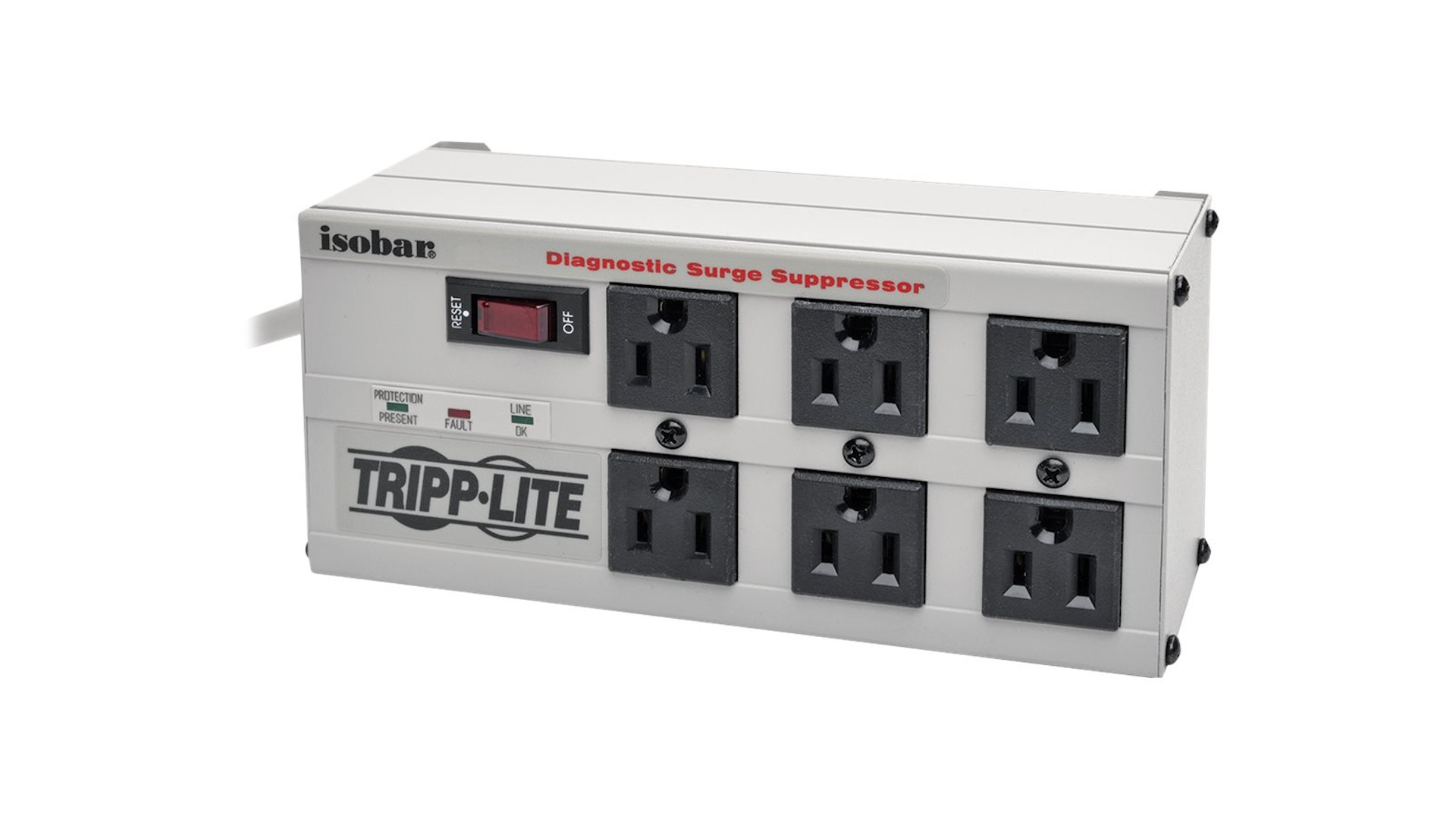 Tripp Lite ISOBAR6ULTRA 6 ft Cord 6 Outlets 3330 Joules Isobar Surge Suppressor