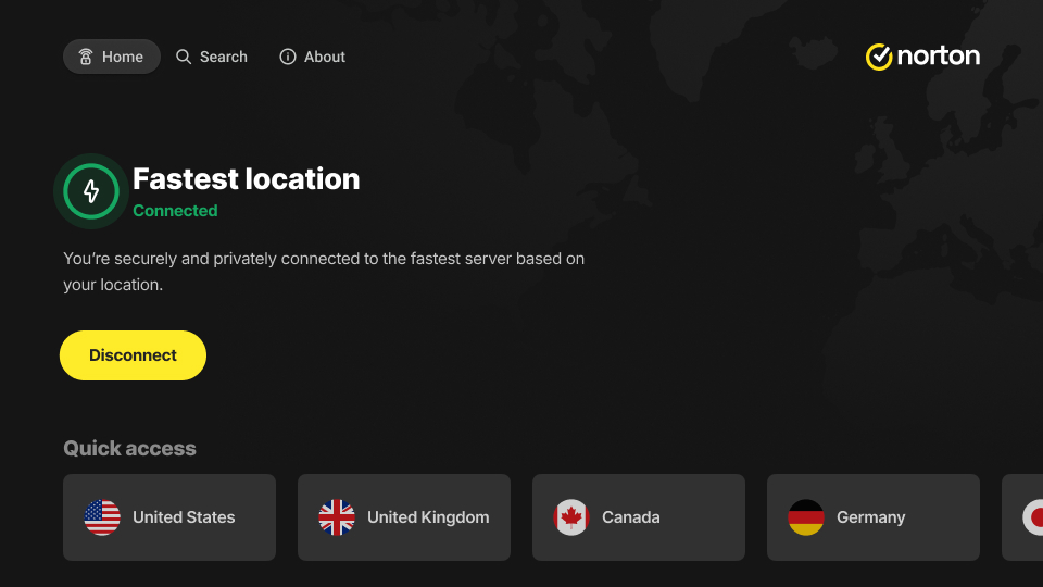 Norton VPN Fire TV app