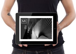Black and white portfolio on iPad