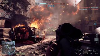 Battlefield 6 Engineer class facing tank with rocket launcher