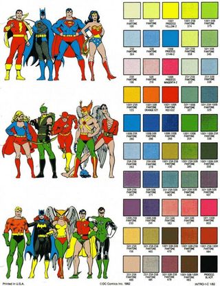 Dc comic colour chart