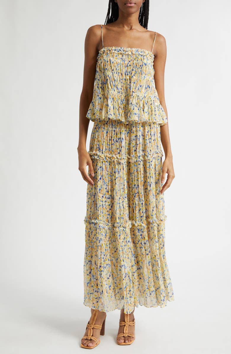 Virginie Floral Silk Maxi Skirt