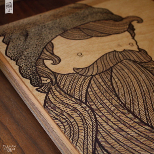 wooden illustrations
