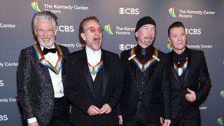 U2 on the red carpet at the 45th Kennedy Center Honors ceremony at The Kennedy Center on December 04, 2022