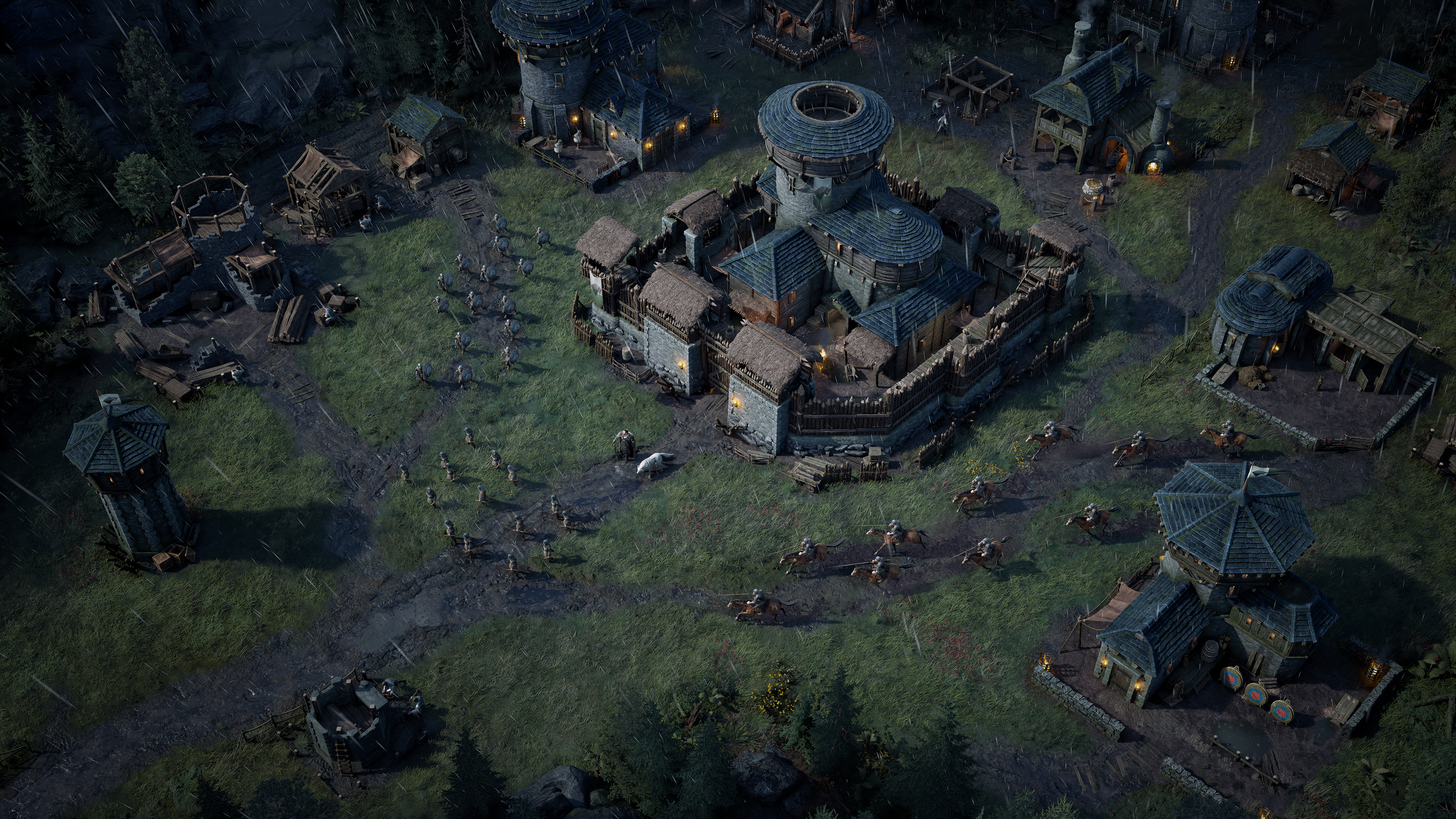 Gameplay footage depicting a village in Game of Thrones: War for Westeros