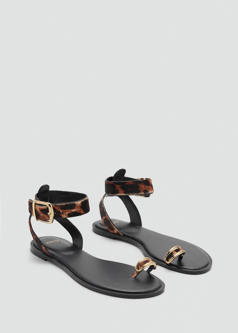 Mango, Animal-Print Leather Sandals - Women | Mango Usa