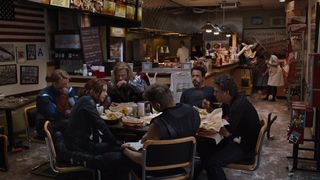 The shawarma post-credits scene in The Avengers