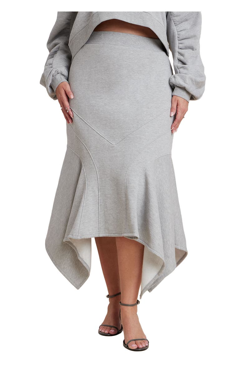 Seam Detail Trumpet French Terry Skirt