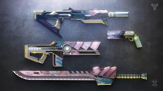 Destiny 2 pink and gold guns