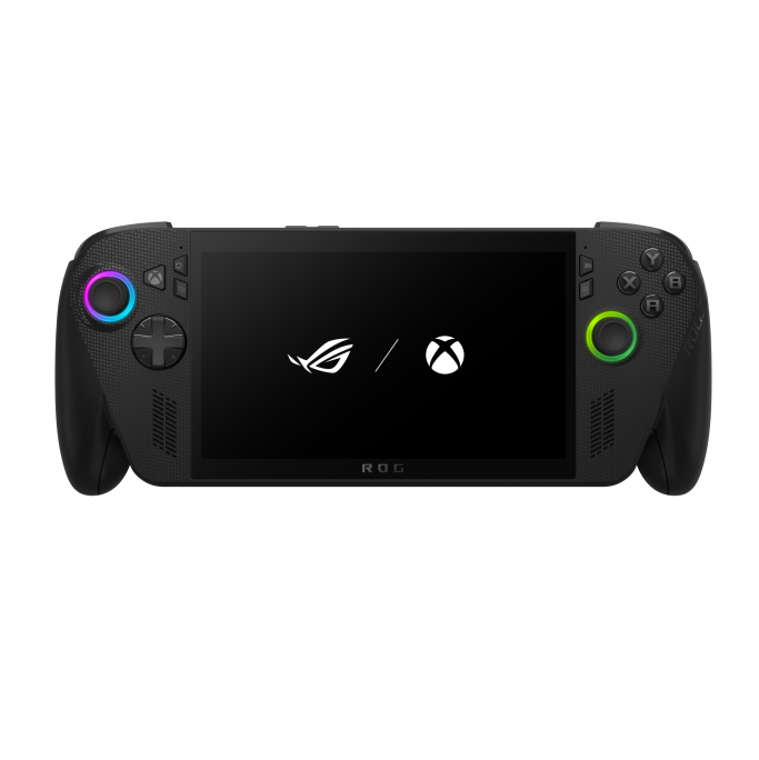 An Asus ROG Xbox Ally X handheld gaming PC.