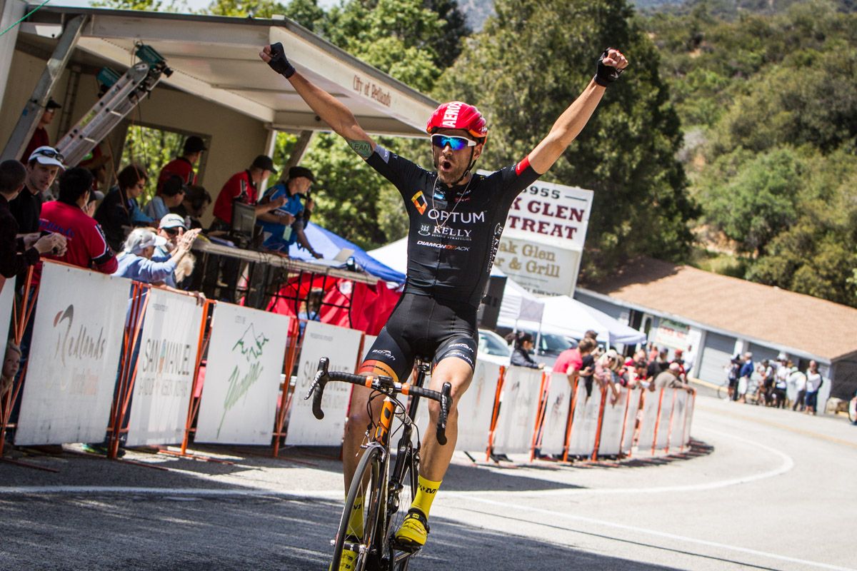 Phil Gaimon (Optum) crosses the line for the win