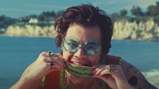 Harry Styles In A Screenshot From The Watermelon Sugar Music Video