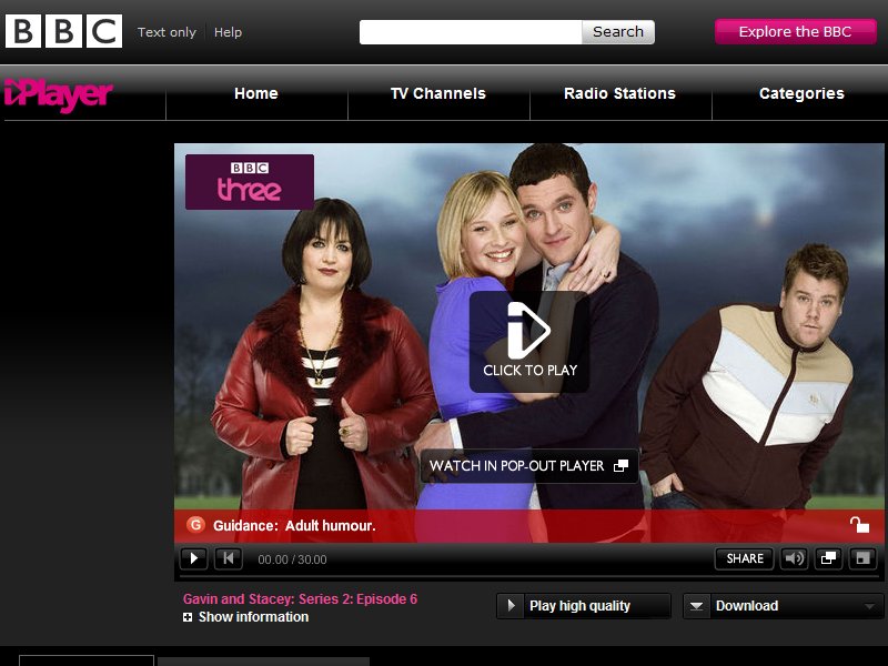 BBC iPlayer - popular service