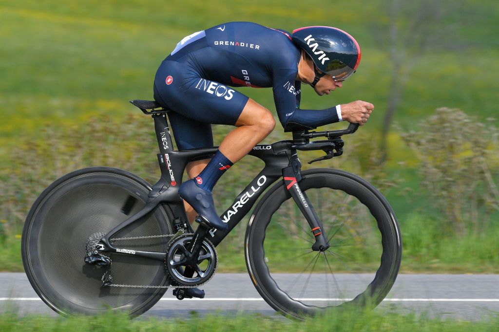 ORON SWITZERLAND APRIL 27 Richie Porte of Australia and Team INEOS Grenadiers during the 74th Tour De Romandie 2021 Prologue a 405km Individual Time Trial stage from Oron to Oron 700m ITT TDR2021 TDRnonstop UCIworldtour on April 27 2021 in Oron Switzerland Photo by Luc ClaessenGetty Images