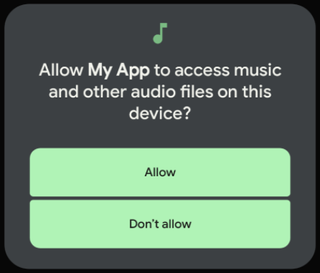 android 13 media access permission dialog
