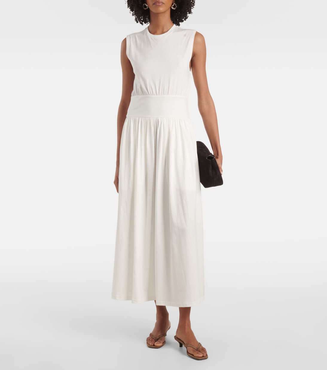 Cotton Jersey Midi Dress