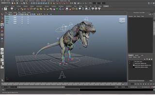 The T-Rex skeleton rig works as a base mesh for my ZSketching
