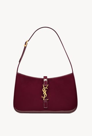 YSL Le 5 À 7 in Patent Leather in Dark Red Wine