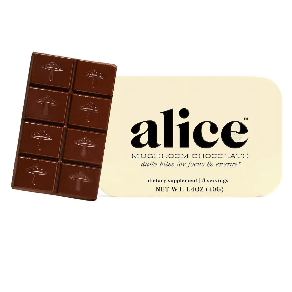 Alice Mushrooms Brainstorm Mushroom Dietary Supplement Chocolates - 8ct