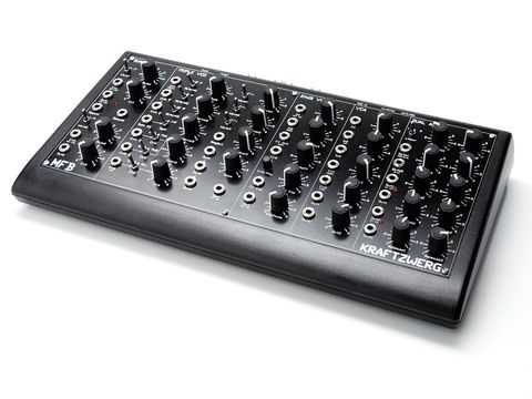 The Kraftzwerg's semi-modular design means that it can make a sound without a single patch cable being plugged in.